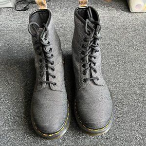 Doc Martens Gray Vinyl Boots -  Womens 7